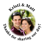 Personalized Photo Wedding Hershey Kisses Stickers
