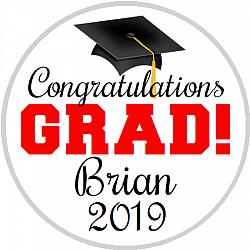 Hershey Kisses Graduation - Congrats Grad Black Cap (GRAD in any color!)