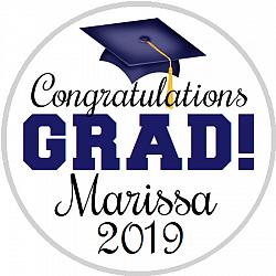 Hershey Kisses Graduation - Congrats Grad Navy Blue