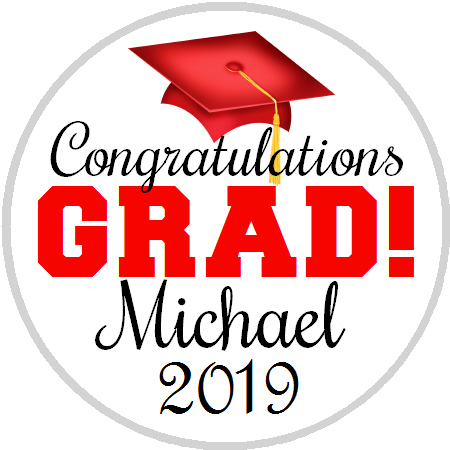 Hershey Kisses Graduation - Congrats Grad Red