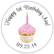 Hershey Kisses Birthday - KISS BD04 - Pink Cupcake