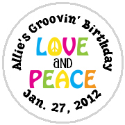 Hershey Kisses Birthday - KISS BD_133 Groovy  Peace and Love Theme