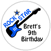 Hershey Kisses Birthday - KISS BD42 - Rock Star Guitar (blue)