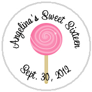 Hershey Kisses Birthday - KISS BD52 - Candy Lollipop Pink