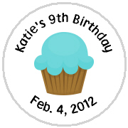 Hershey Kisses Birthday - KISS BD63 - Birthday Cupcake Aqua