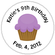Hershey Kisses Birthday - KISS BD64 - Birthday Cupcake Purple