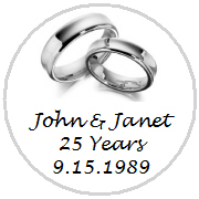 Hershey Kisses Anniversary - Rings - Silver Wedding Bands
